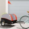 Bike Trailer Black and Orange 99.2 lb Iron