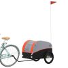 Bike Trailer Black and Orange 99.2 lb Iron