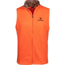 Kings Full Zip Poly Vest (Option: Blaze Large)