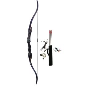 PSE Pro Max Traditional Recurve Bow Set (Option: Wood Riser 54 in. 15 lbs. RH)