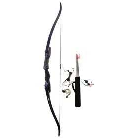 PSE Pro Max Traditional Recurve Bow Set (Option: Wood Riser 62 in. 20 lbs. RH)