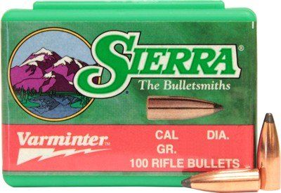 Sierra Bullets .22 Cal .224 (Option: 55Gr Sp 100Ct)